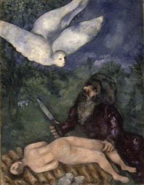  Chagall Lienzo - Abraham va a sacrificar a su hijo contemporáneo Marc Chagall